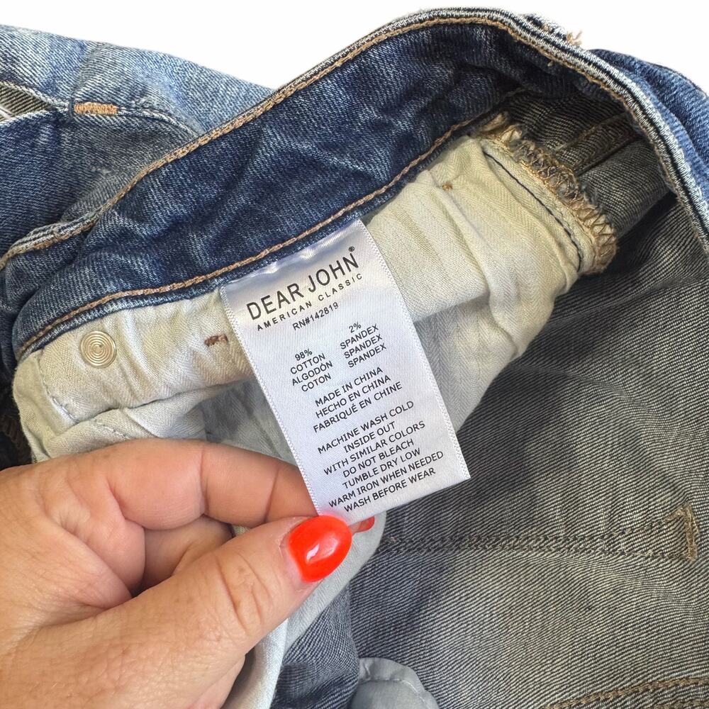 Dear John GiGi Distressed Denim Shorts Size 29 - Picture 4 of 8